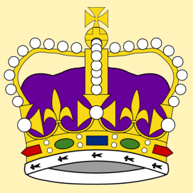 Queen Elizabeth Crown: Purple & Gold Crown