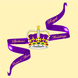 Royal Weddings Logo with Purple Queen Elizabeth Crown