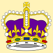 Queen Elizabeth Crown: Purple & Gold Crown