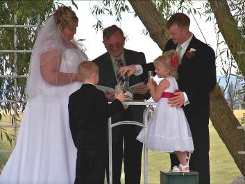 Blending of the Family with a Sand Ceremony.