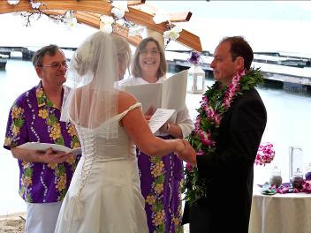 Hawaiian Themed wedding with two Officiants.